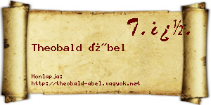 Theobald Ábel névjegykártya
