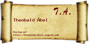 Theobald Ábel névjegykártya